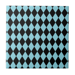 Azulejo De Cerámica Harlequin Sky y Black