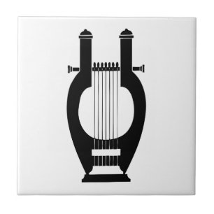 Azulejo De Cerámica Harp, diseño griego de relieve