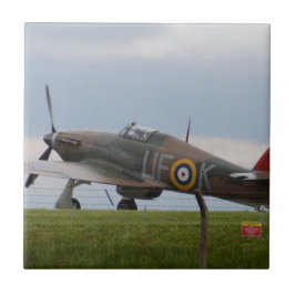 Azulejo De Cerámica Hawker Hurricane Vista de Tres Cuartos