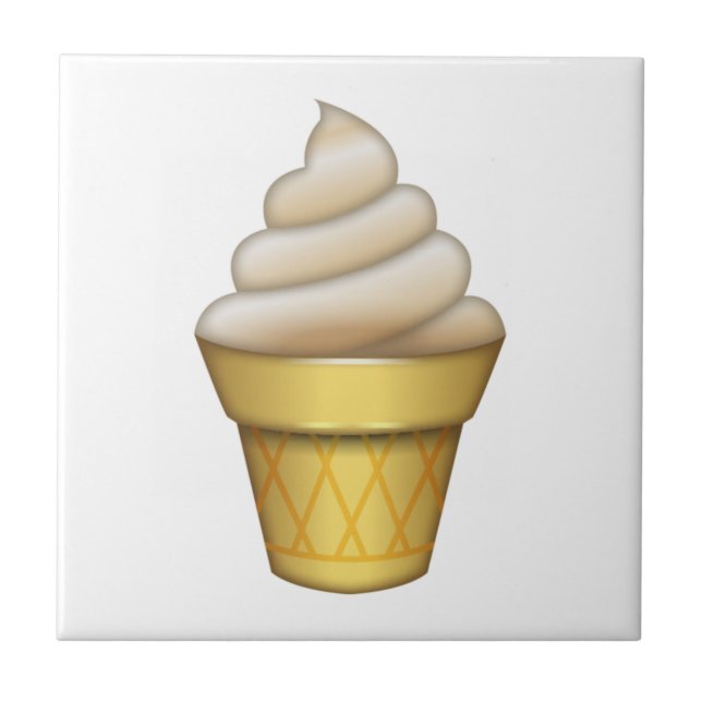 Azulejo De Cerámica Helado - Emoji (Frente)