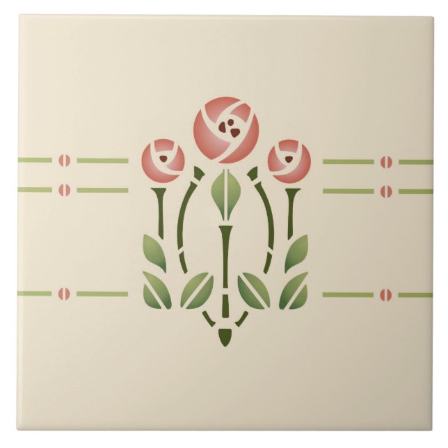 Azulejo De Cerámica Helen "Glasgow adoptiva subió " (Frente)