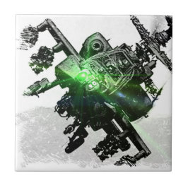 Azulejo De Cerámica Helicóptero de Apache