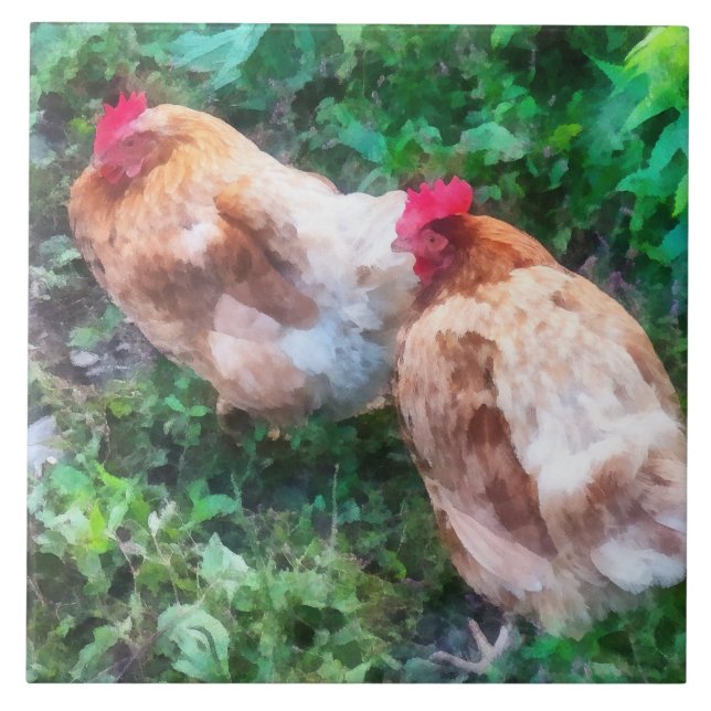 Azulejo De Cerámica Hen Fiesta (Frente)