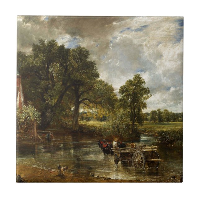 Azulejo De Cerámica Heno Wain de John Constable (Frente)