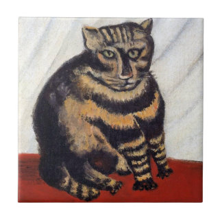 Azulejo De Cerámica Henri Rousseau - El gato tigre ( Le Chat Tigre )
