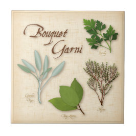 Azulejo De Cerámica Herb Bouquet Ceramic Tile
