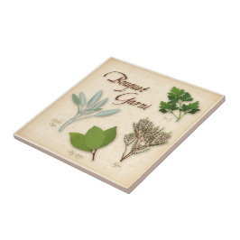 Azulejo De Cerámica Herb Bouquet Ceramic Tile