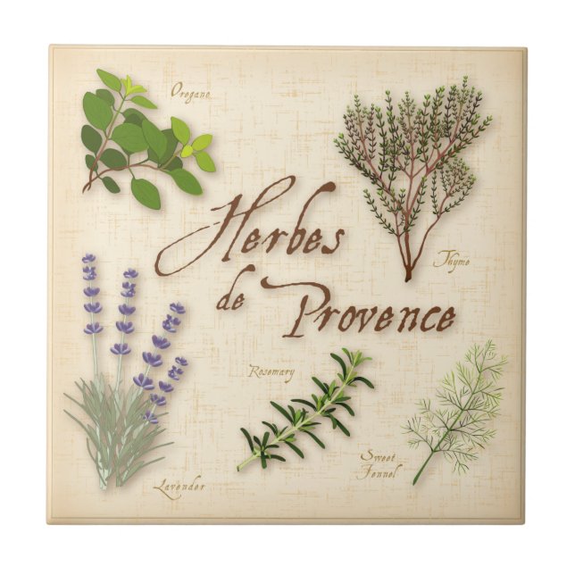 Azulejo De Cerámica Herbes de Provenza Tile cerámico (Frente)