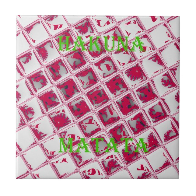 Azulejo De Cerámica Hermosa e impresionante imagen de espejo de estilo (Frente)