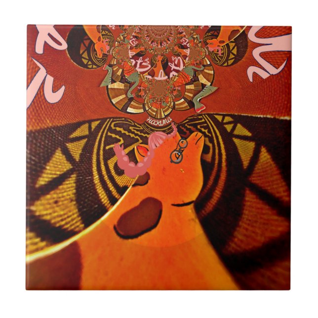 Azulejo De Cerámica Hermosa e impresionante jirafa ama a los animales 