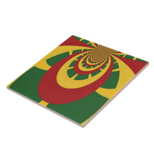 Azulejo De Cerámica Hermosa impresión de arte en colores rastas increí