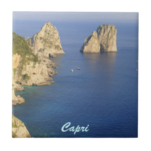 Azulejo De Cerámica Hermosa isla Capri