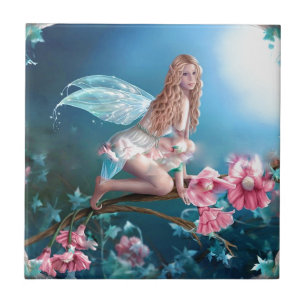 Azulejo De Cerámica Hermosa Princesa de Hadas