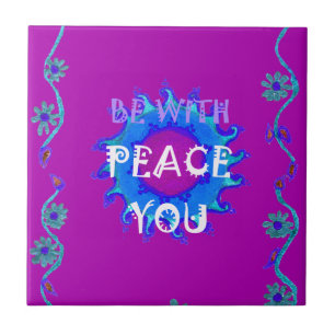 Azulejo De Cerámica Hermoso diseño gráfico amarillo dorado