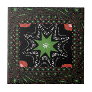 Azulejo De Cerámica Hermoso fondo de estrellas de remolque Imprimir ve