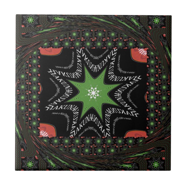 Azulejo De Cerámica Hermoso fondo de estrellas de remolque Imprimir ve (Frente)