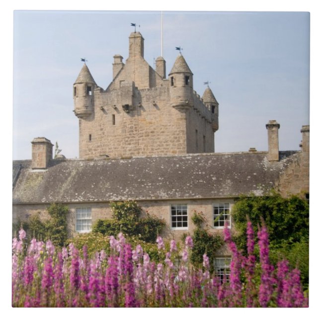Azulejo De Cerámica Hermosos jardines y famoso castillo en Escocia 2 (Frente)