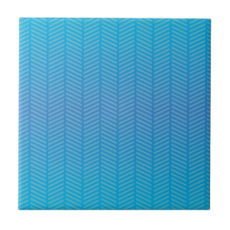 Azulejo De Cerámica Herringbone Blue Aquamarine