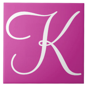 Azulejo De Cerámica Hex cc3399 Número de color Monograma Tile cerámico