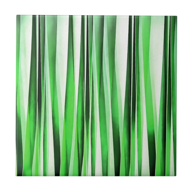 Azulejo De Cerámica Hierba verde susurrante (Frente)