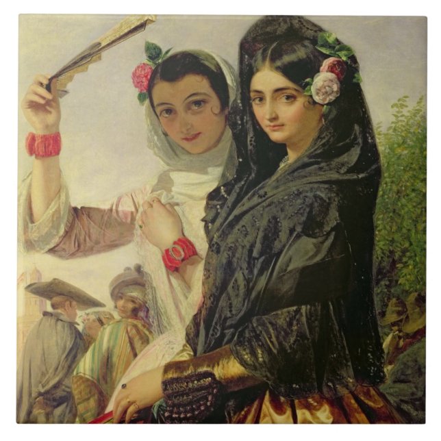 Azulejo De Cerámica Hijas de Alhambra (Frente)