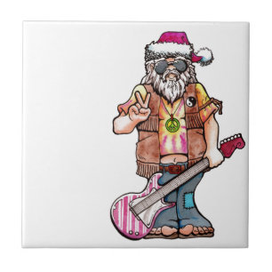 Azulejo De Cerámica Hippie Santa