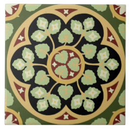 Azulejo De Cerámica Histórico Pugin 1870-1880 Diseño gótico Tile Repro