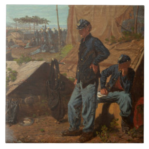 Azulejo De Cerámica Hogar, hogar dulce, c.1863 (aceite en lona)