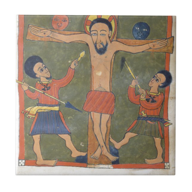 Azulejo De Cerámica Hoja de los evangelios de Gunda Gunde (Frente)