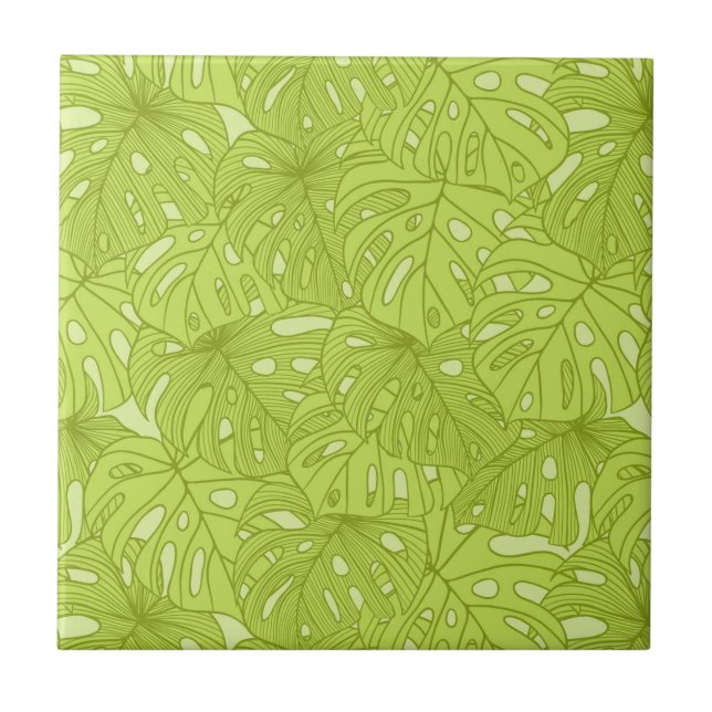 Azulejo De Cerámica Hojas de la palmera (Frente)