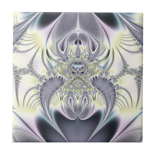 Azulejo De Cerámica Hojas Purpura (Frente)