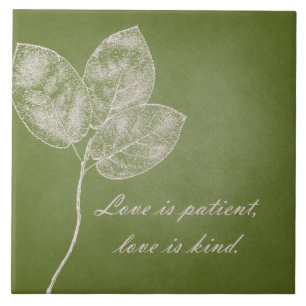 Azulejo De Cerámica Hojas verdes del Grunge