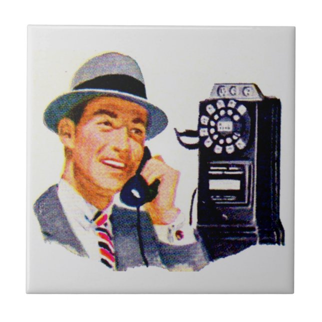 Azulejo De Cerámica ¿Hola, Mabel? Es Tony. (Frente)