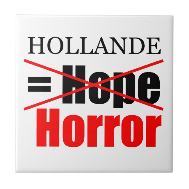 Azulejo De Cerámica Hollande No Esperanza = Horror - Tile (Frente)