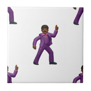 Azulejo De Cerámica Hombre bailando de emoji