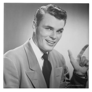 Azulejo De Cerámica Hombre que señala 2