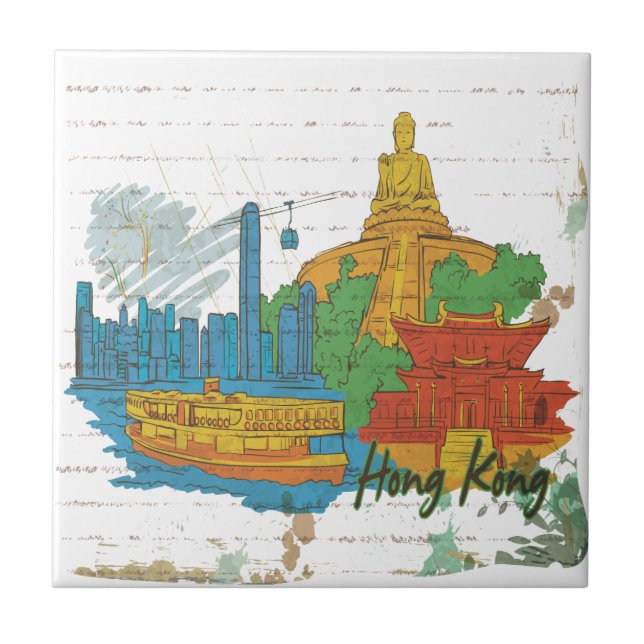 Azulejo De Cerámica Hong Kong (Frente)