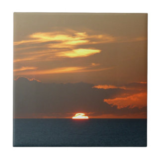 Azulejo De Cerámica Horizon Sunset Colorous Seascape Photography