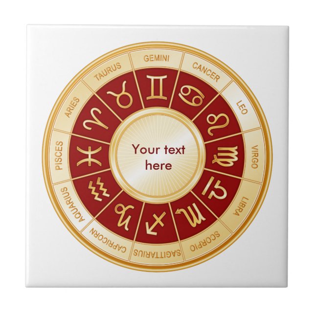 Azulejo De Cerámica Horoscope Mandala (Frente)