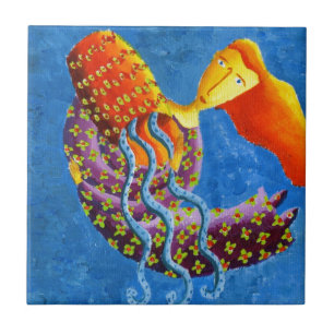 Azulejo De Cerámica Horóscopo de Acuario Signo del Zodiaco