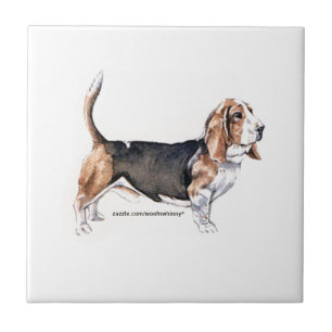 Azulejo De Cerámica Hound Basset