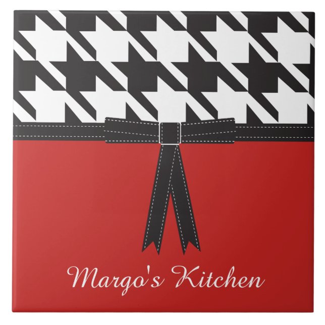 Azulejo De Cerámica Houndstoth (Frente)