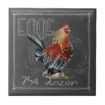 Azulejo De Cerámica Huevos De Rooster En Chalkboard<br><div class="desc">Huevos De Rooster En Chalkboard. Artista: Redstreake. ID de la imagen: 152146D.</div>
