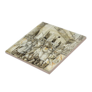 Azulejo De Cerámica Humillación de Hans Holbein- de la valeriana del
