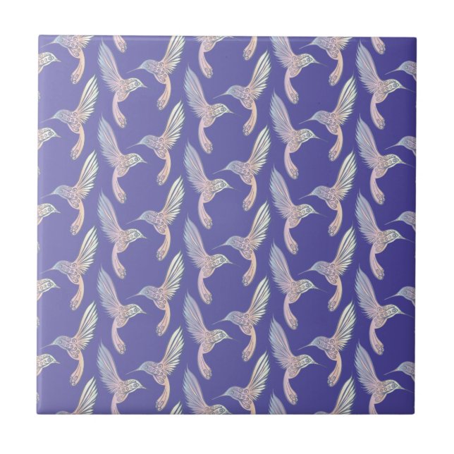 Azulejo De Cerámica Humminbirds I (Frente)
