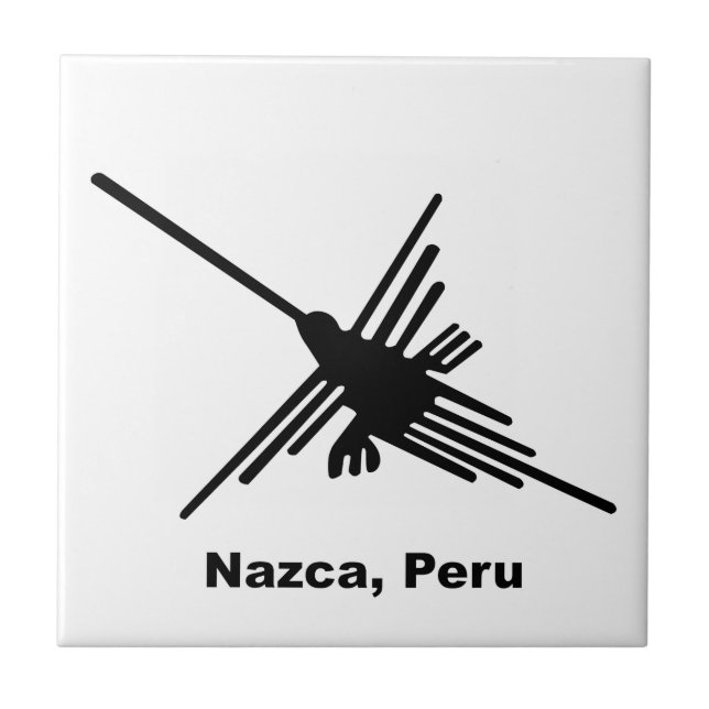 Azulejo De Cerámica Hummingbird Nazca, Perú (Frente)