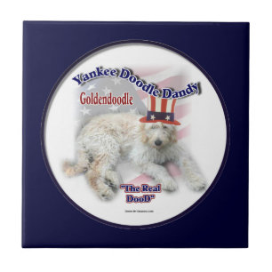 Azulejo De Cerámica Humor político de Goldendoodle
