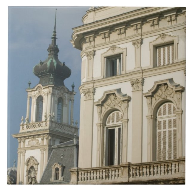 Azulejo De Cerámica HUNGRÍA, región del Lago Balaton, KESZTHELY: (Frente)