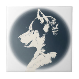 Azulejo De Cerámica Husky Dog Art Cerámica Tile Sled Decoración y Rega