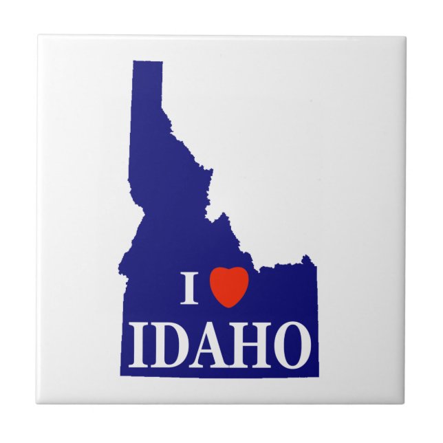 Azulejo De Cerámica I Heart (Love) Idaho (Frente)